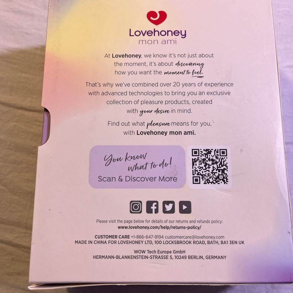 Lovehoney Mon Ami Dual Vibrating & Suction Stimulator NEW Dual Stimulation - Picture 3 of 5